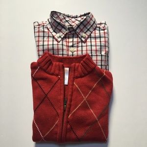 Zip up cardigan & matching shirt